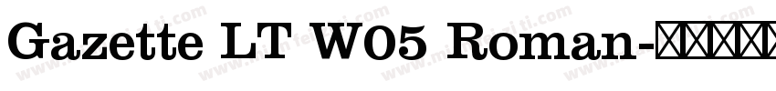 Gazette LT W05 Roman字体转换